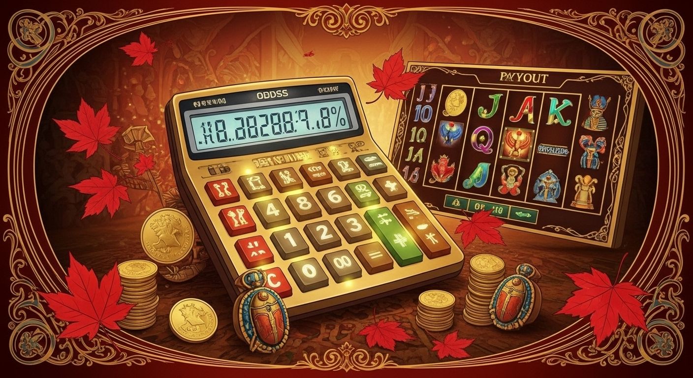 Calculator displaying Book of Dead winning odds